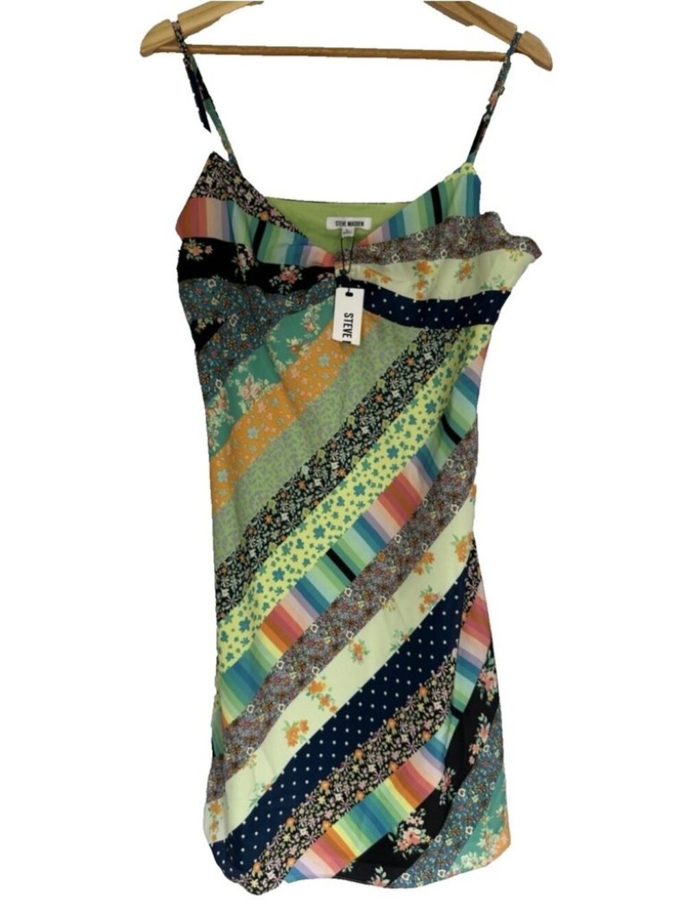 Dress Chani Patchwork Mini Slip Slinky Boho Coquette Charm